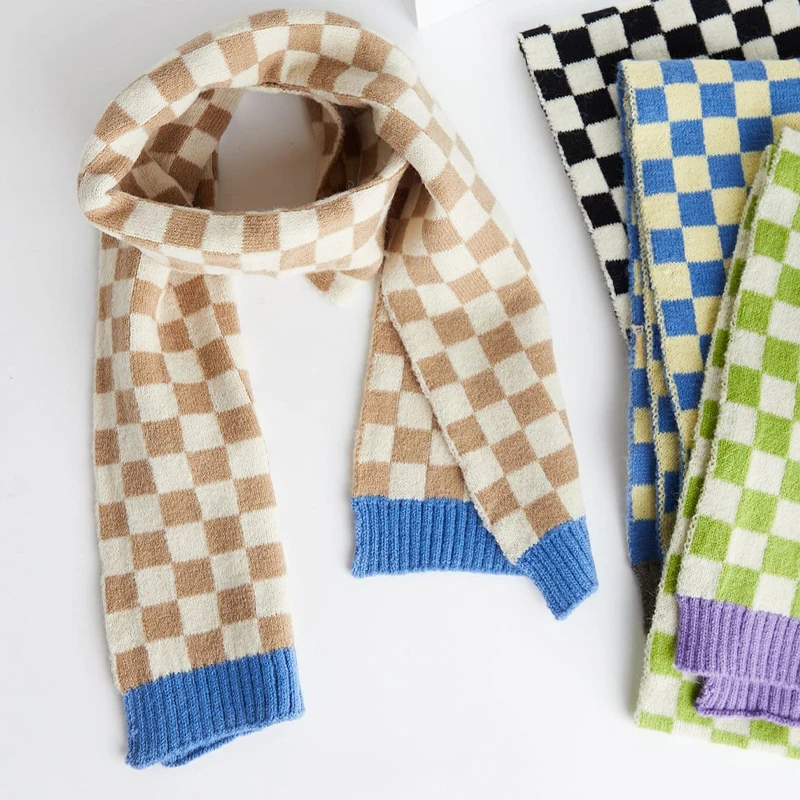 Custom Scarf 100 Cotton Knitting Loop Infinity Wholesale Custom Winter Hand Knit Scarf for Men Plain Style Pattern