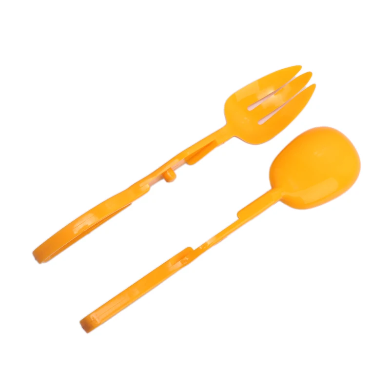 Custom Package Kitchen Bread Clip 11 Inch Detachable Salad Serving Scissor Tong Plastic Food Tongs