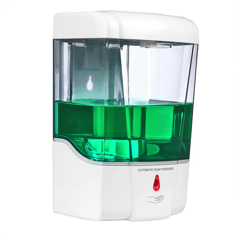 
High Quality Refillable Large Capacity 700ml Automatic Soap Dispenser Wall Mounted Plastic Liquid Soap Dispenser 
