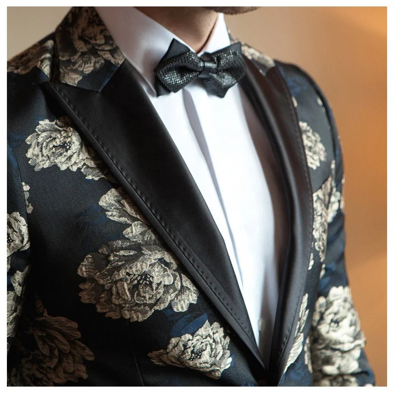 2019 модные мужские костюмы с цветами, вечерние костюмы