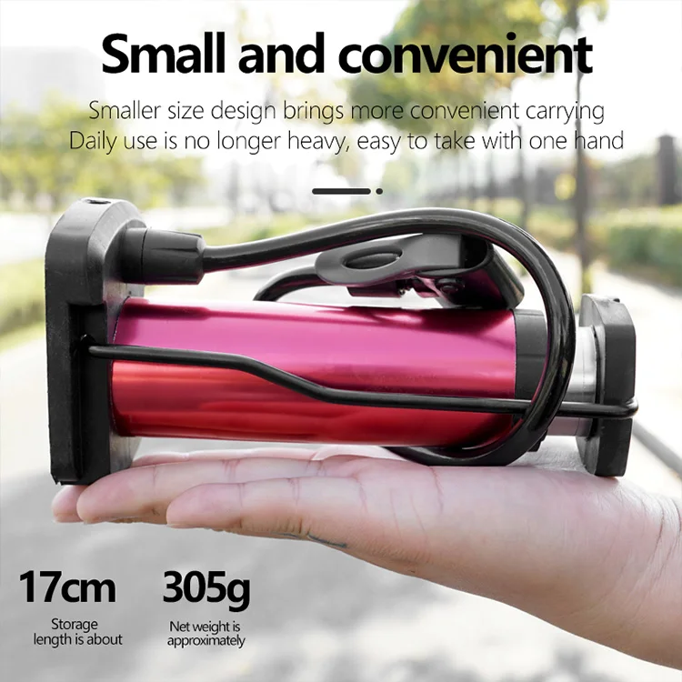 Customized Bicycle Inflator Foot Pedal Portable Folding Multifunctional Bicycle Pumps