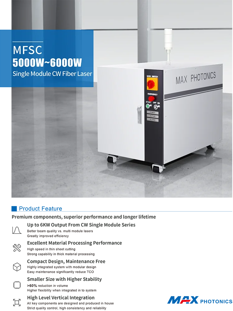 3000w 4000w 6000w 8000w 10000w 12000w 15000w 20000w Max Photonics Laser Source