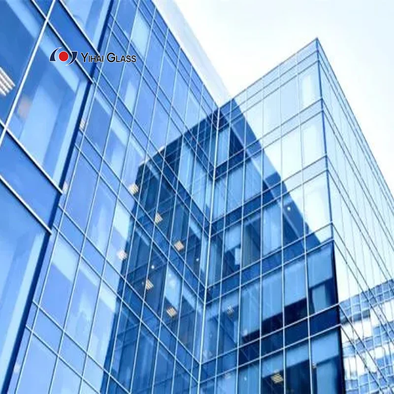 5mm Tn145 Blue Grey Building Tempered Glass Building Glass Lowe Glass Supplier