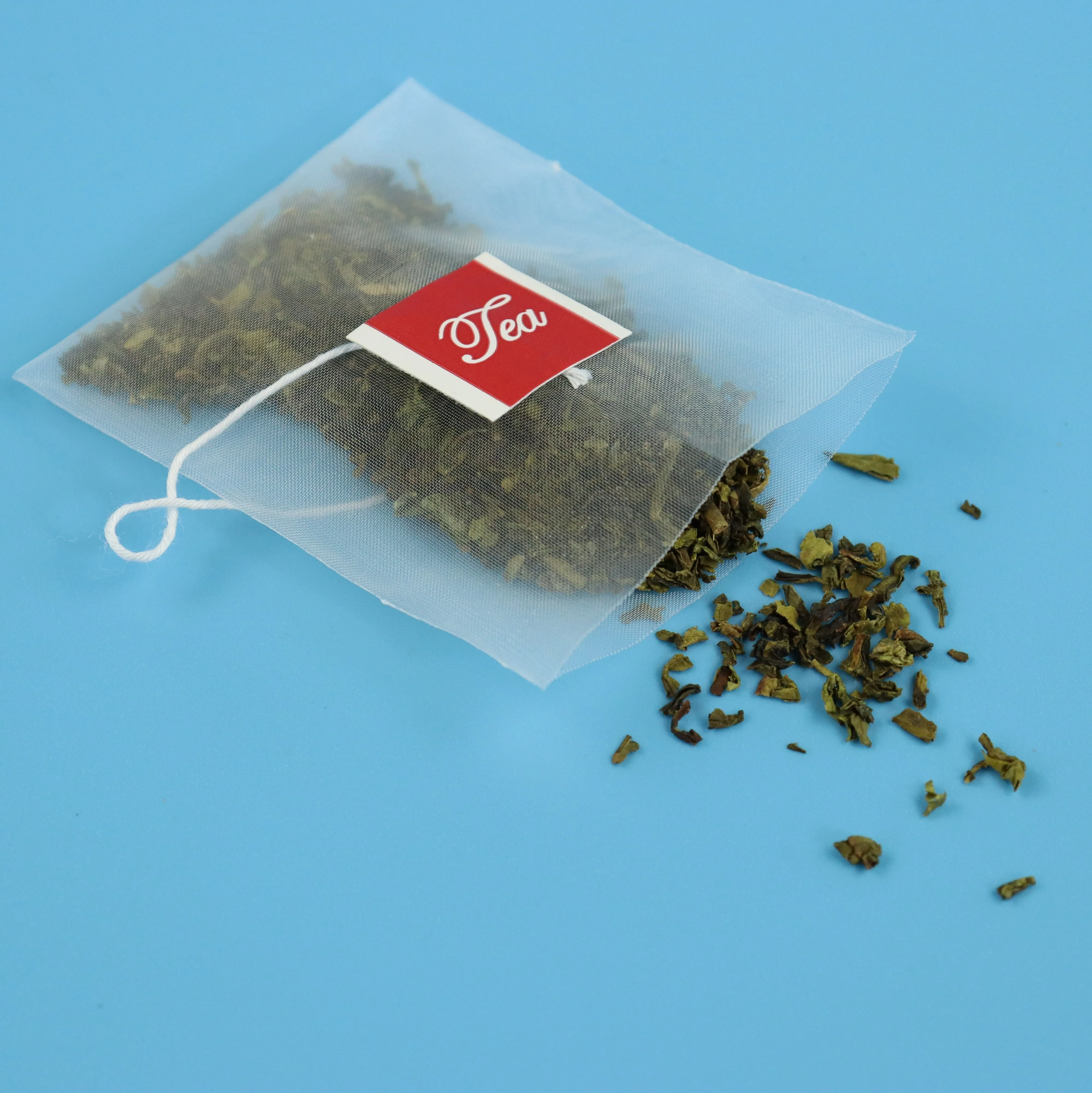 Organic Green/Black Tea Packaging High Quality Nylon Pyramid Bag