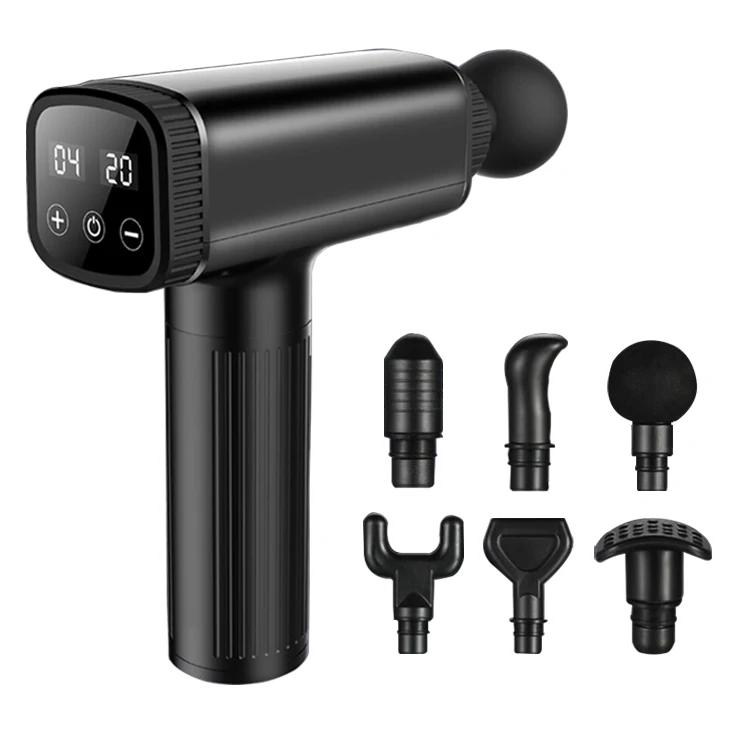 Deep Tissue Percussion Muscle 24v Massage Gun carbon fiber Body Vibration Massage Gun