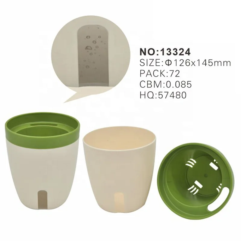 Wholesale  Colored Plastic Flower Pots Indoor Plant Pot Plastic Pot for office