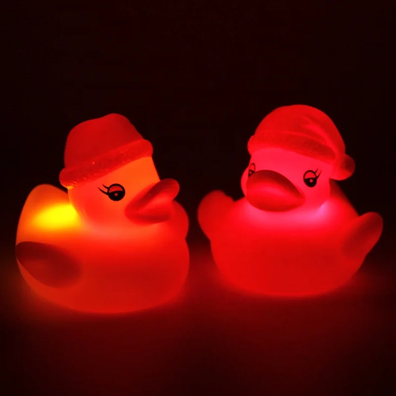 Light up bath duck Christmas style toddler imaginative shower floating toy