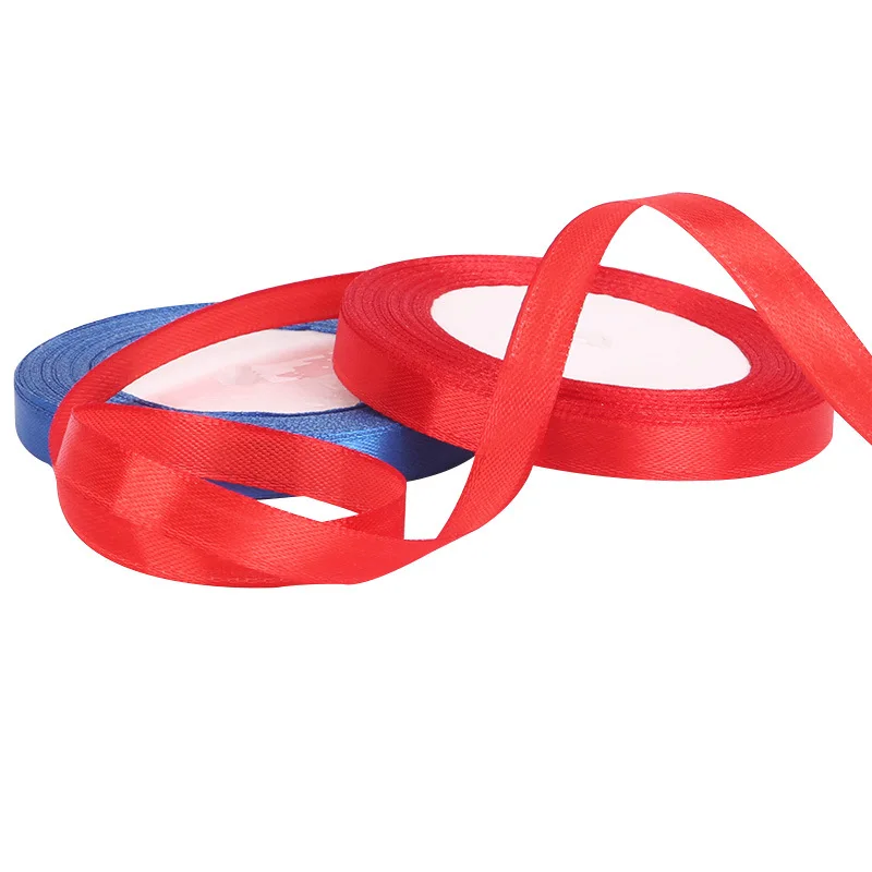 Hot Sale Mixed Colors 1*22 Cm Single Sided Double Sided Polyester Silk Ribbon Wholesale Ribbon Supplier