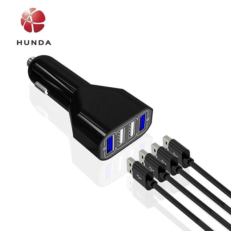  HUNDA Высокое качество 48 Вт 4 порта USB быстрая зарядка QC3.0 Мини Портативный многопортовый Универсальный 5 в 2 А автомобильное зарядное устройство для мобильных