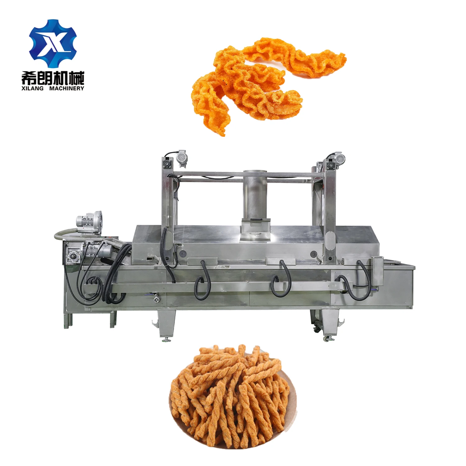 Fried Flour Snacks Fried Twist production line 400-500 kg/h Fried Chips Snacks Machinery