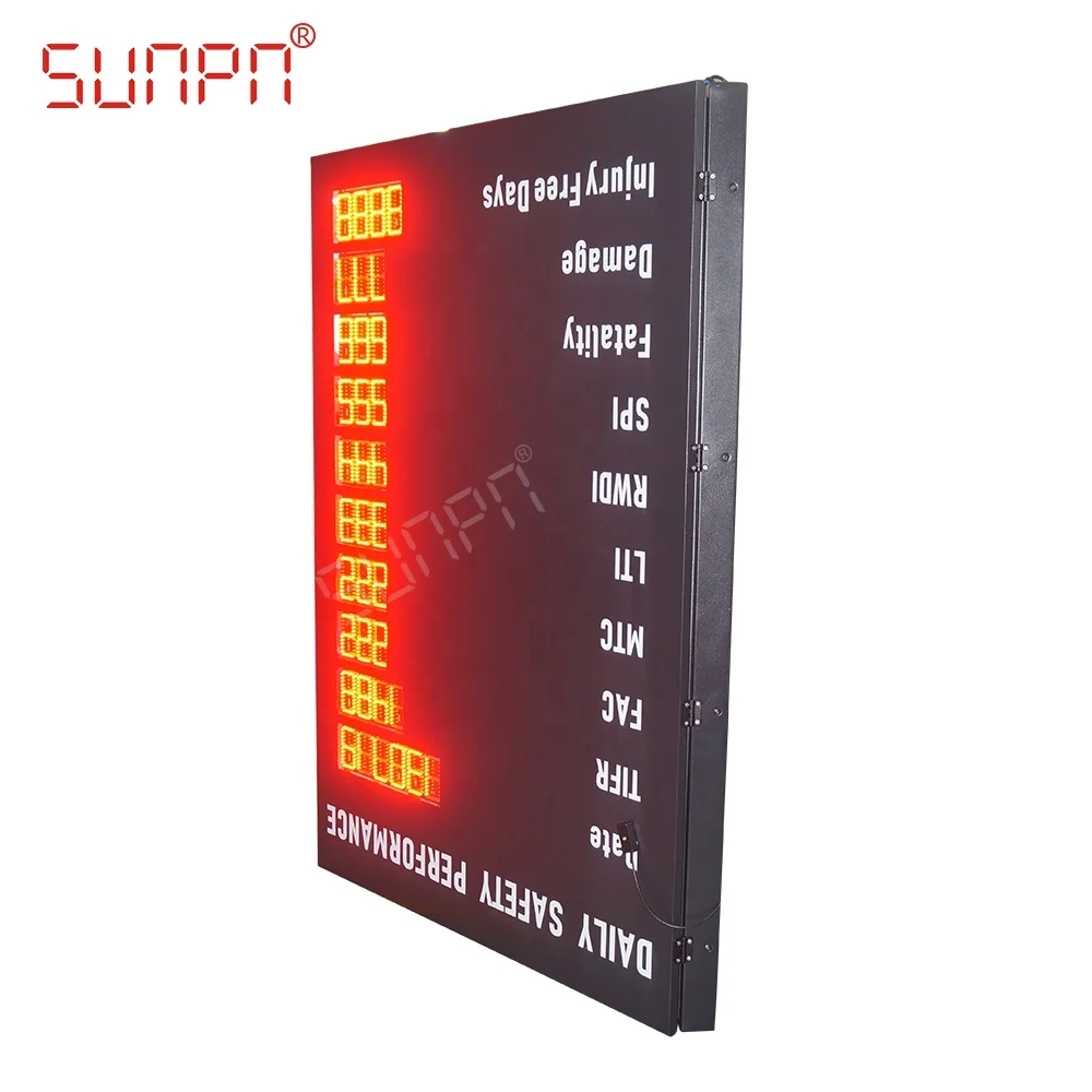 Custom Outdoor Led Safety Board with Safety Information Remote Control