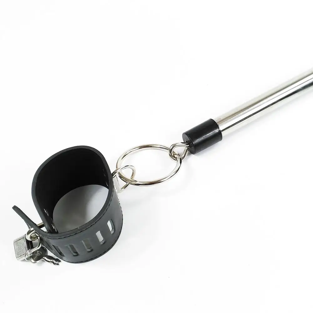 Women Sex Fetish Bondage Wrist Restraint Sex Toys For Couples Leather Ankle Cuffs Stainless Steel Spreader Bar WIth Neck Collar
