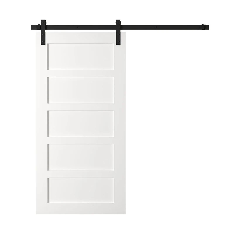 Shower Corner Entry Sliding Solid Wood Barn Flush Door System In Dubai