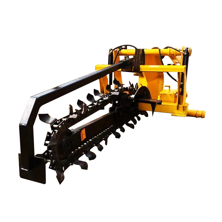 Customized chainsaw trencher machine digger pto ditch trencher cable pipe trencher digger for tractor