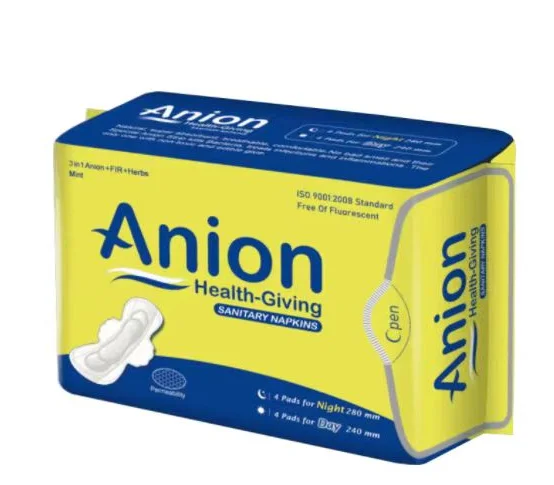 Анион одноразовые травяные гигиенические прокладки для чиповых индукторов OEM экологически чистые бесплатные образцы супер поглощающая гигиеническая прокладка