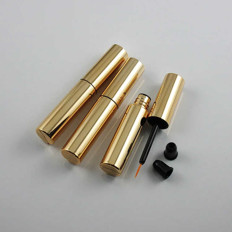 
moq 500pcs TM-EL6621 8ml shiny gold liquid eye liner bottle blowing eyeliner tube empty packaging 