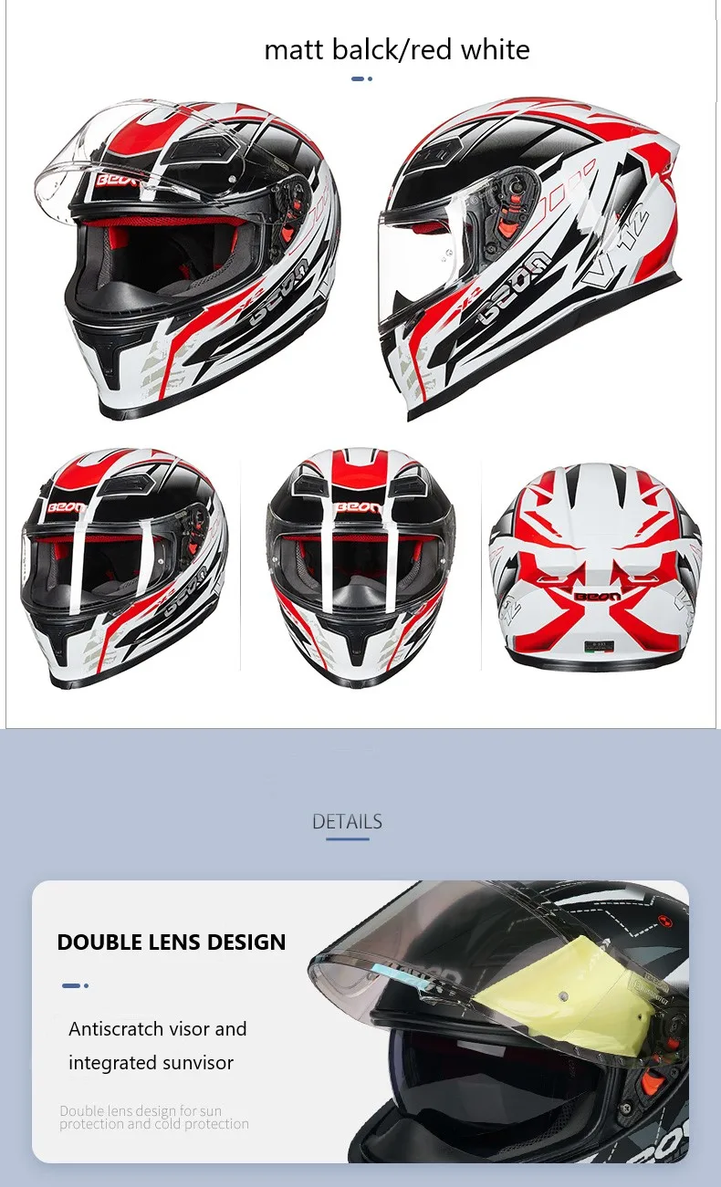 
DOT CE Approved Motorbike Full Face Motorcycle Helmet moto casco casque ventilated helmet 