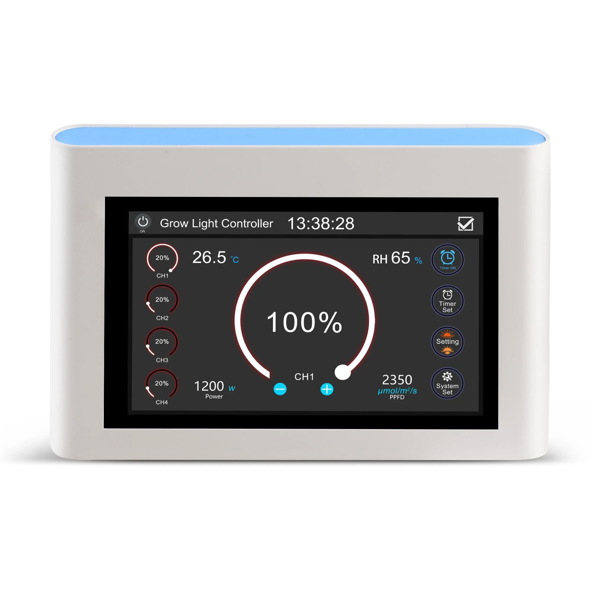 Phlizon New Dimming LED Grow Light Master Controller with 4 Channels for Agricultural planting controller Smart