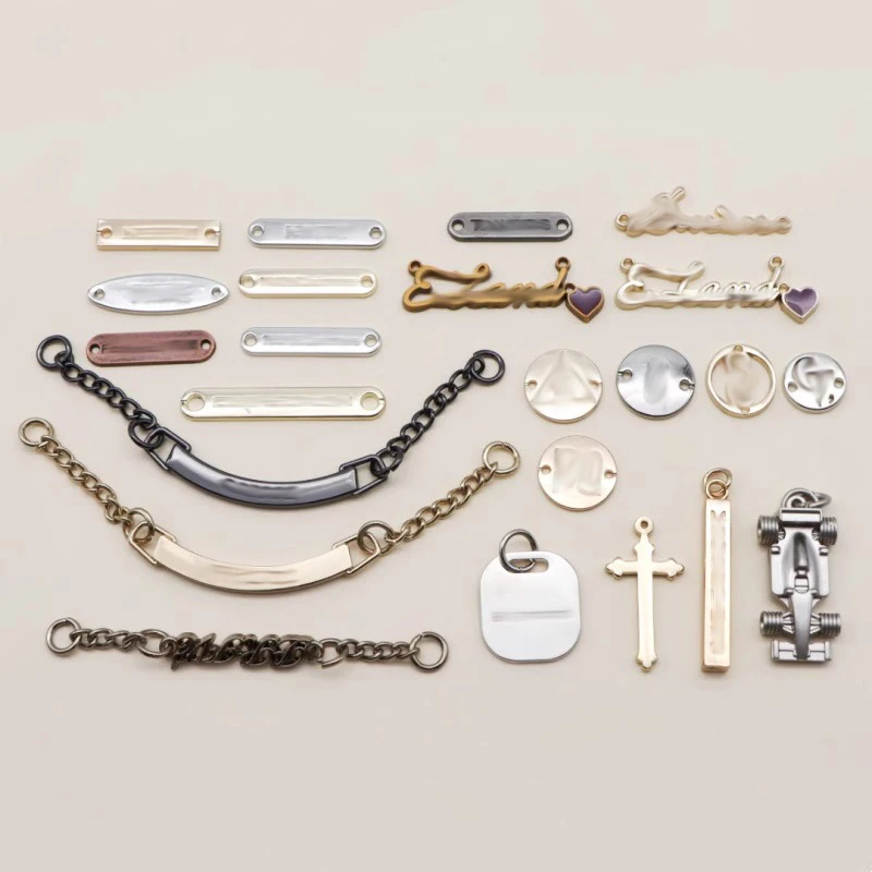 Garment accessories brand logo bag gold engraved hijab abaya scarf metal label tag shoes metal brand logo for clothes hat