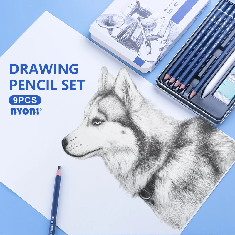 NYONI-N2806 профессиональное искусство Стандартный натуральное дерево пользовательские эскиз набор карандашей