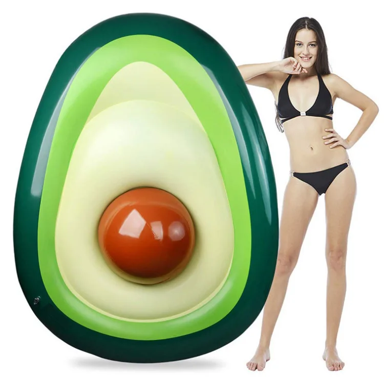 
Dropshipping Toy 1PC Inflatable Avocado Pool Float with Ball Water Fun Summer Beach Swimming Party 