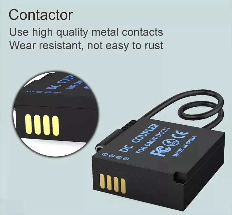DMW-DCC11 DC Coupler Dummy Battery AC Power Supply Adapter for Panasonic Lumix DMC-GX80 GX85 GF6 GX7 DC-G100 GX9 LX100K ZS60