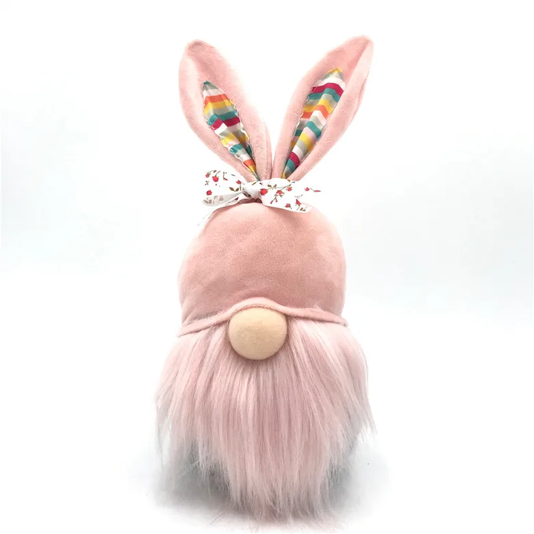 New Fashion Festival Tomte Ornament Nordic Home Decoration Handmade Swedish Spring Gifts Easter Bunny Gnomes with Rabbit Ear