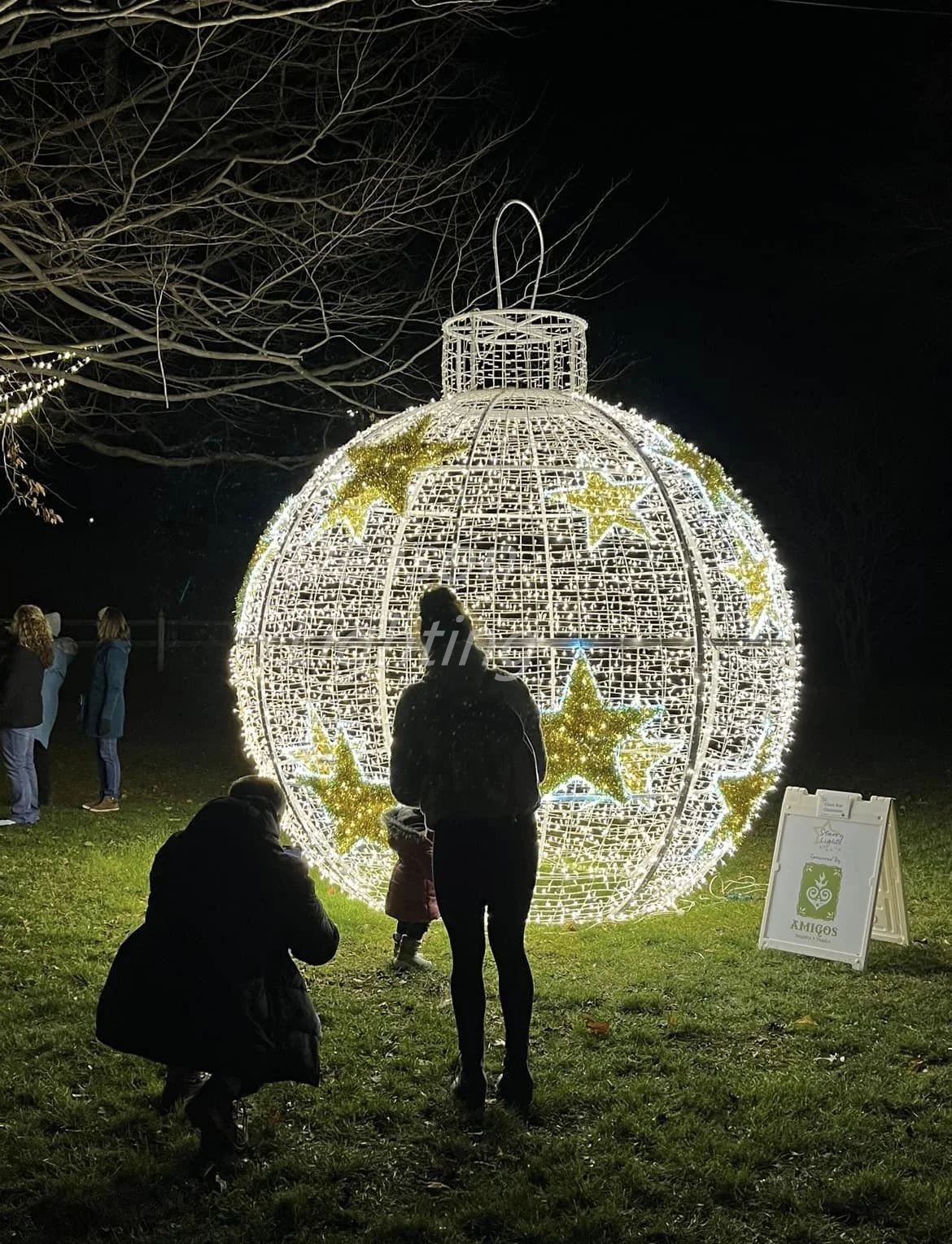 large led christmas outdoor sphere