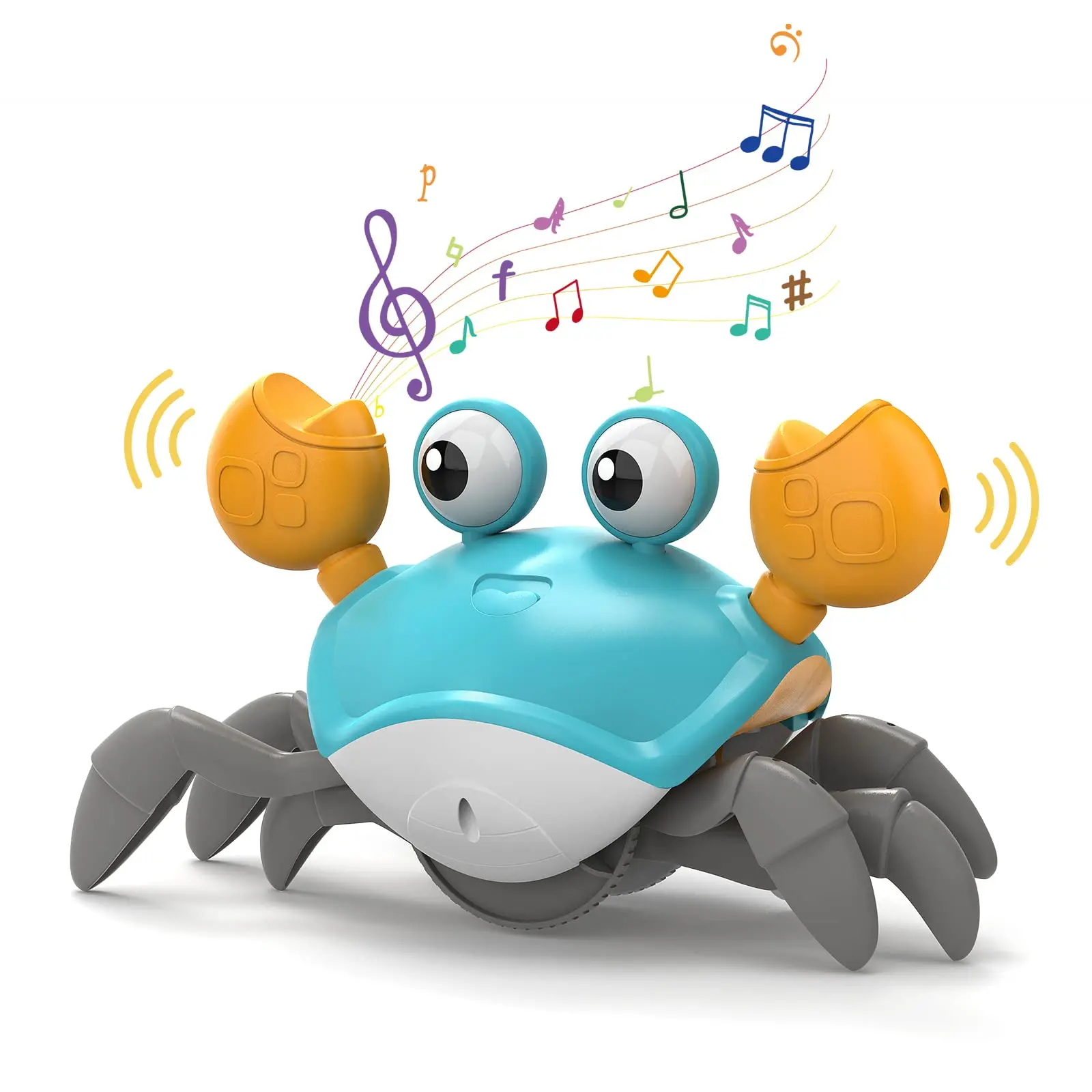 Electric Runaway  Walking Inductive Sensor Robot Crab Toy Kid Outdoor Automatic Sensing Obstacles Crab Toy With Music And Light