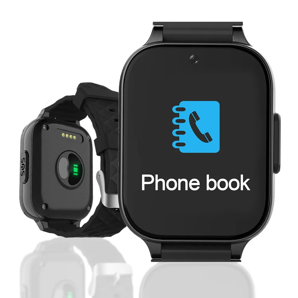 V52 SOS Call Alarm Clock GPS Tracker Geo-fence  Pedometer Elderly Smartwatch 4G History Tracking Elder Smart Watch