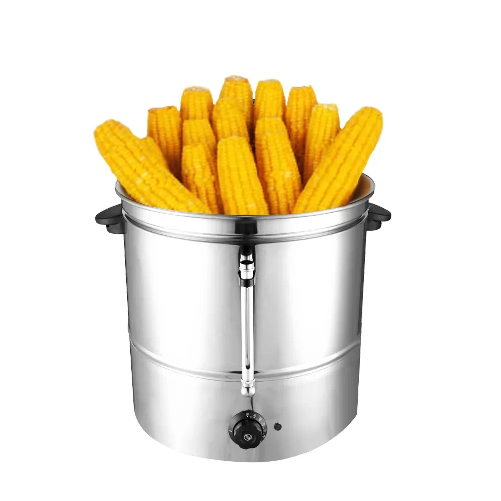 304 Stainless Steel Steamer Basket Commercial 48L Electric Sweet Corn Food Warmer Portable Multi-Purpose Hotel Use Electric Food