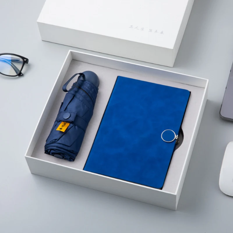 HK Business gift set umbrella notebook souvenir company annual meeting gift box for employees and customers