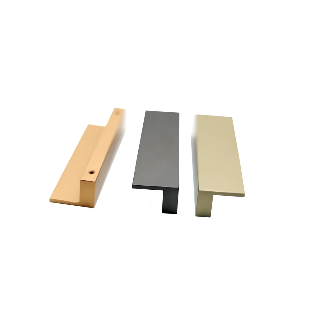 luxury rose gold new design aluminum alloy square kitchen cabinet handle hidden door handle crystal drawer handle for closet