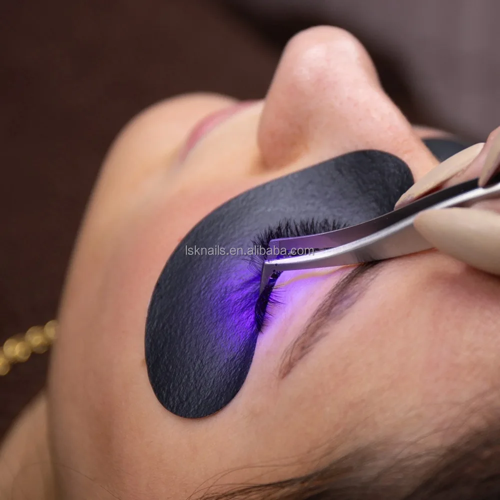 Eyelash extension supplies accessories under eye pad black UV under eye patch custom Hydrogel gel patches for eyelash extension