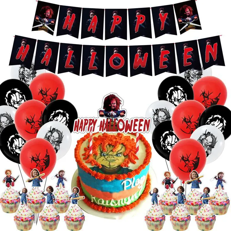 Nicro детская игра тематические товары для вечеринки торт Топпер баннер шар для Хэллоуина украшение для вечеринки