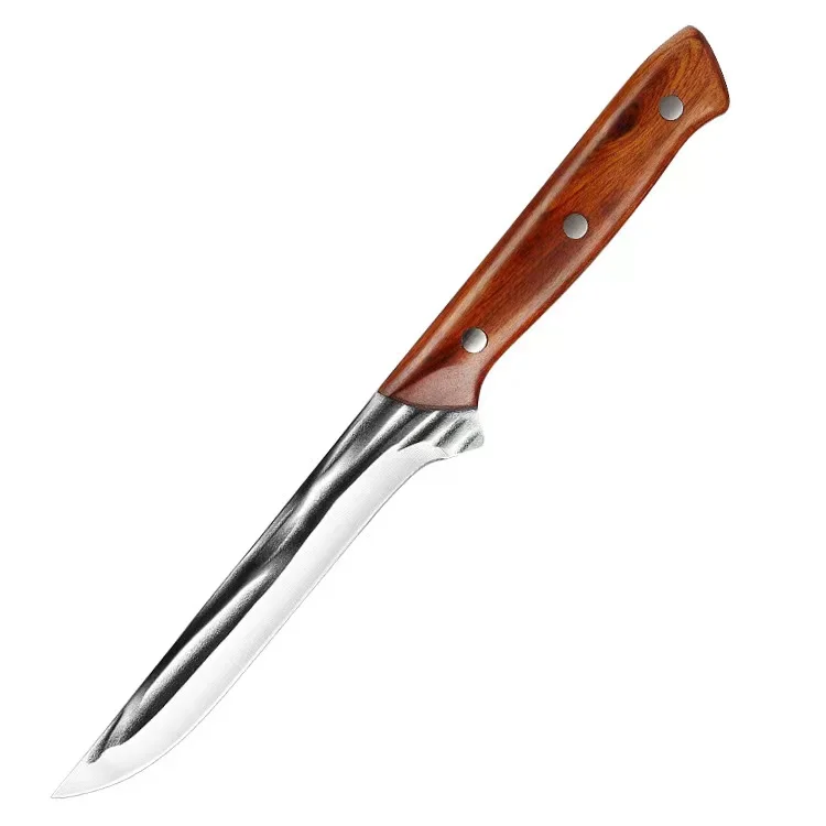 high quality stainless meat knife for commercial butcher knives set  with Hand forging surface and wooden handle
