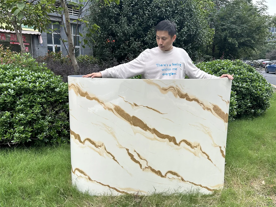 Grey marble wall sheet peel and stick home decor cheap foam Self Adhesive wall paper mural for hotel