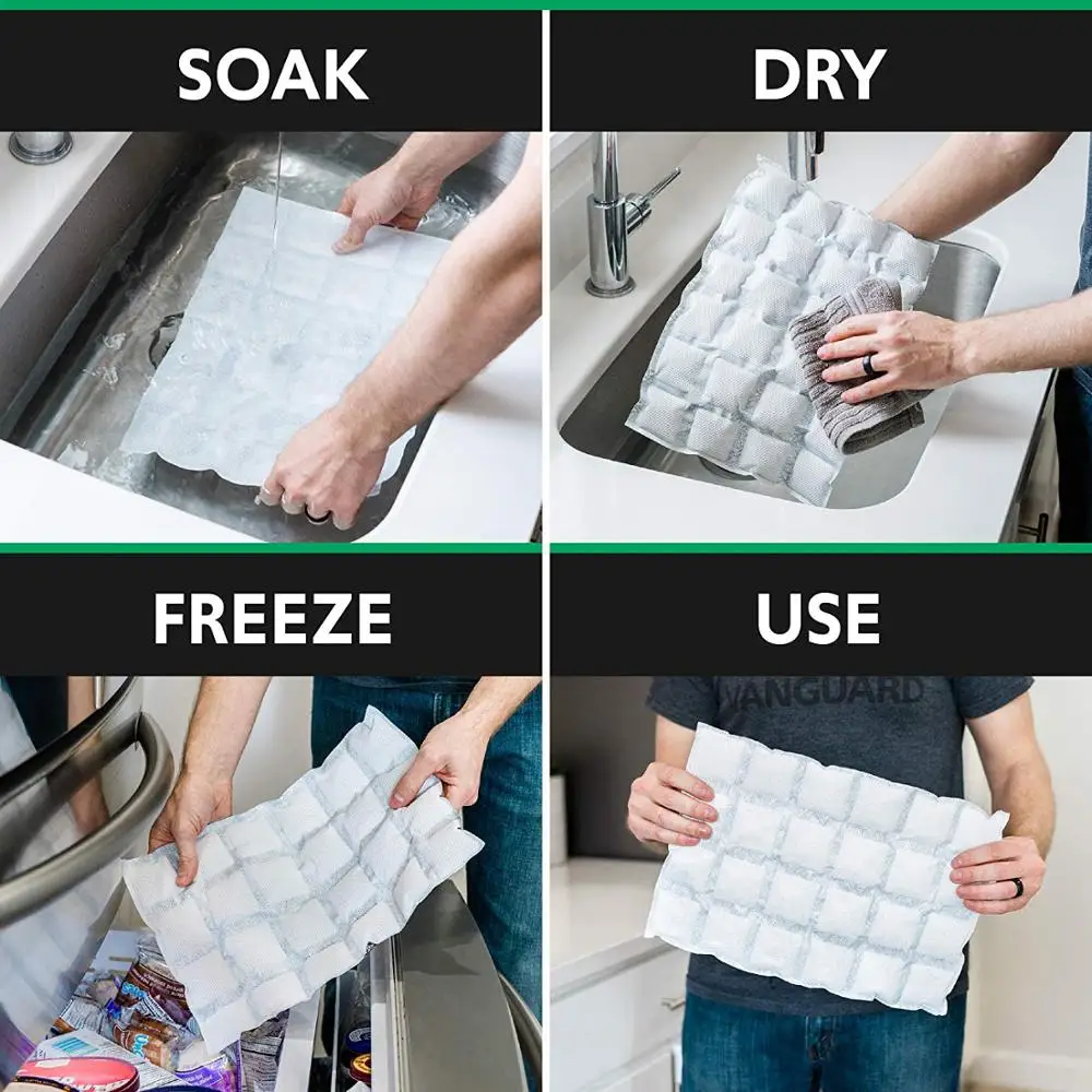 Cooling Gel Sheet Super Cool Techni Ice 3 Ply Disposable Cooling Gel Ice Sheet/ Reusable Dry Ice Pack