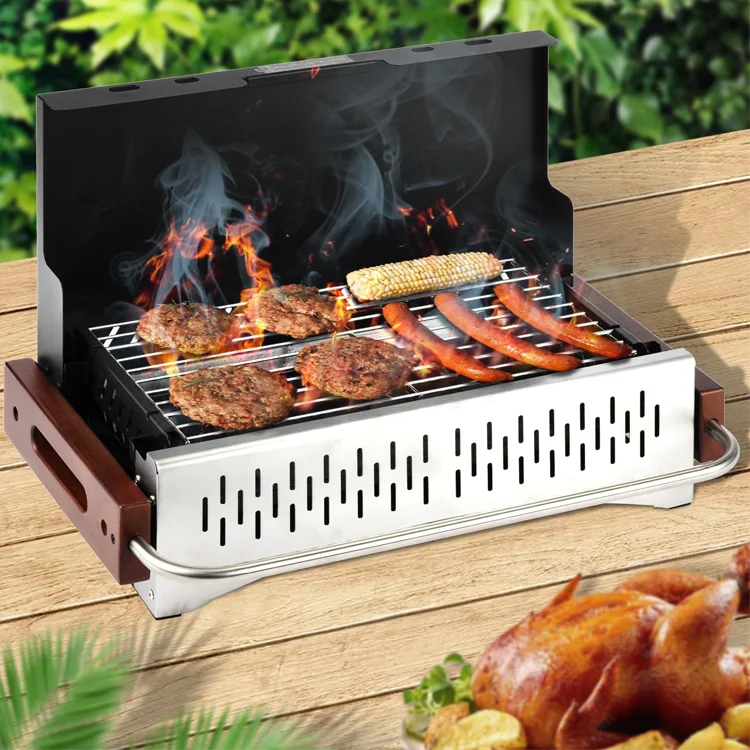Factory Price Metal Cheap Popular Party Supplies Barbecue Grill Portable Grill Folding Grill Lightweight Tabletop BBQ