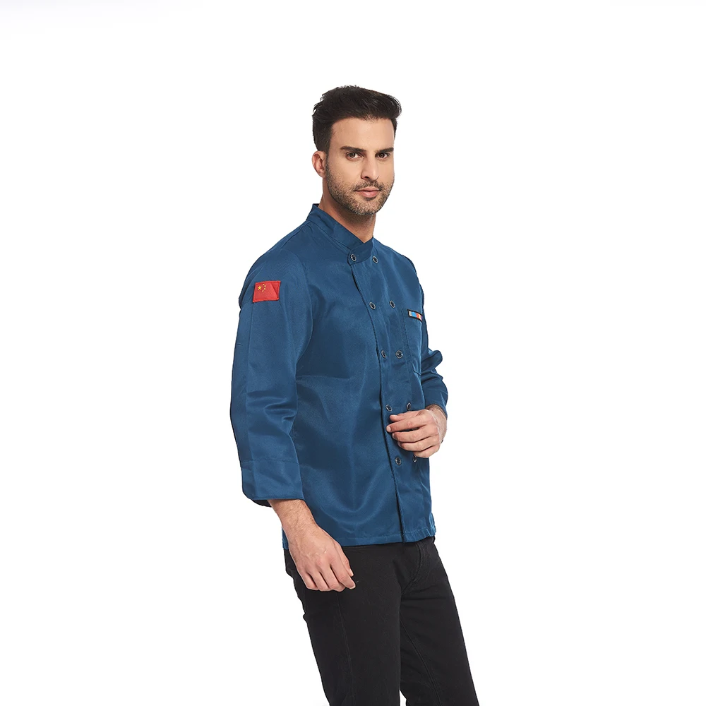 Restaurant Kitchen Work Clothes Custom Men Women Plus Size Jacket Executive Bakers Chef Coats Cook Uniforms