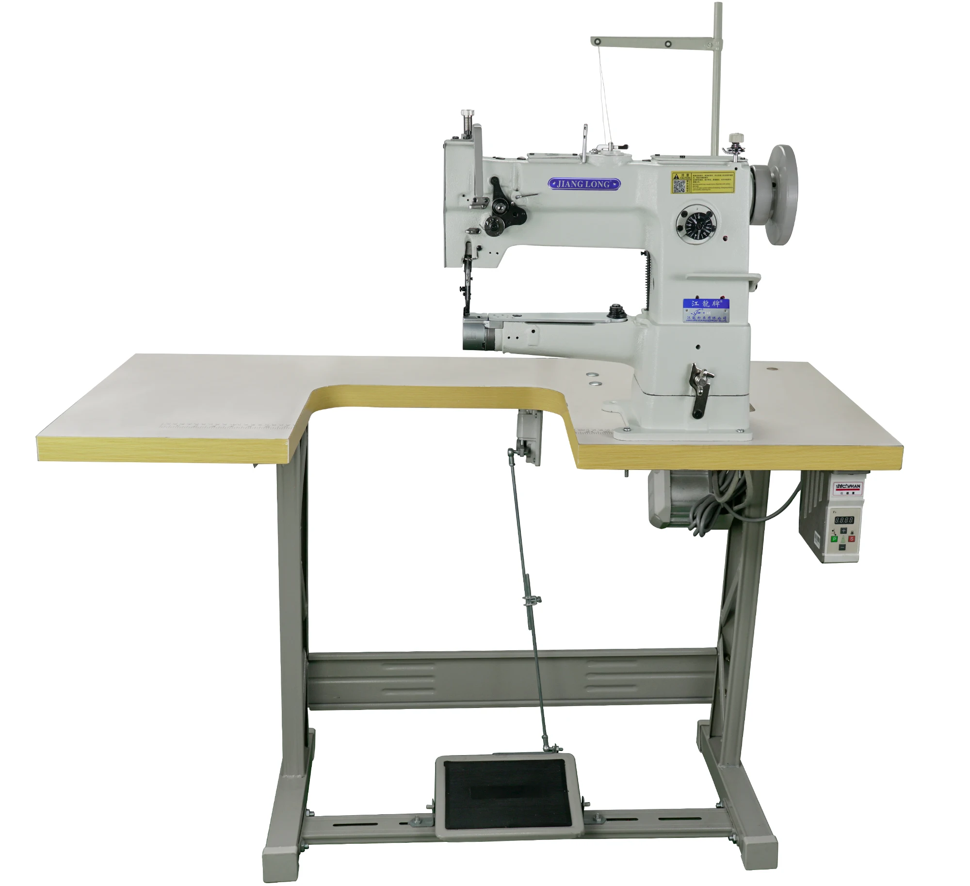 246 lockstitch cylinder bed compound feed walking foot leather stitch shoes making sewing machine