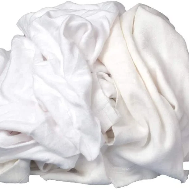 Fabric Cut Pieces White Cleaning Cloth Textile Waste Bales 100% Cotton Custom Outer Packaging Bed Sheet Rags