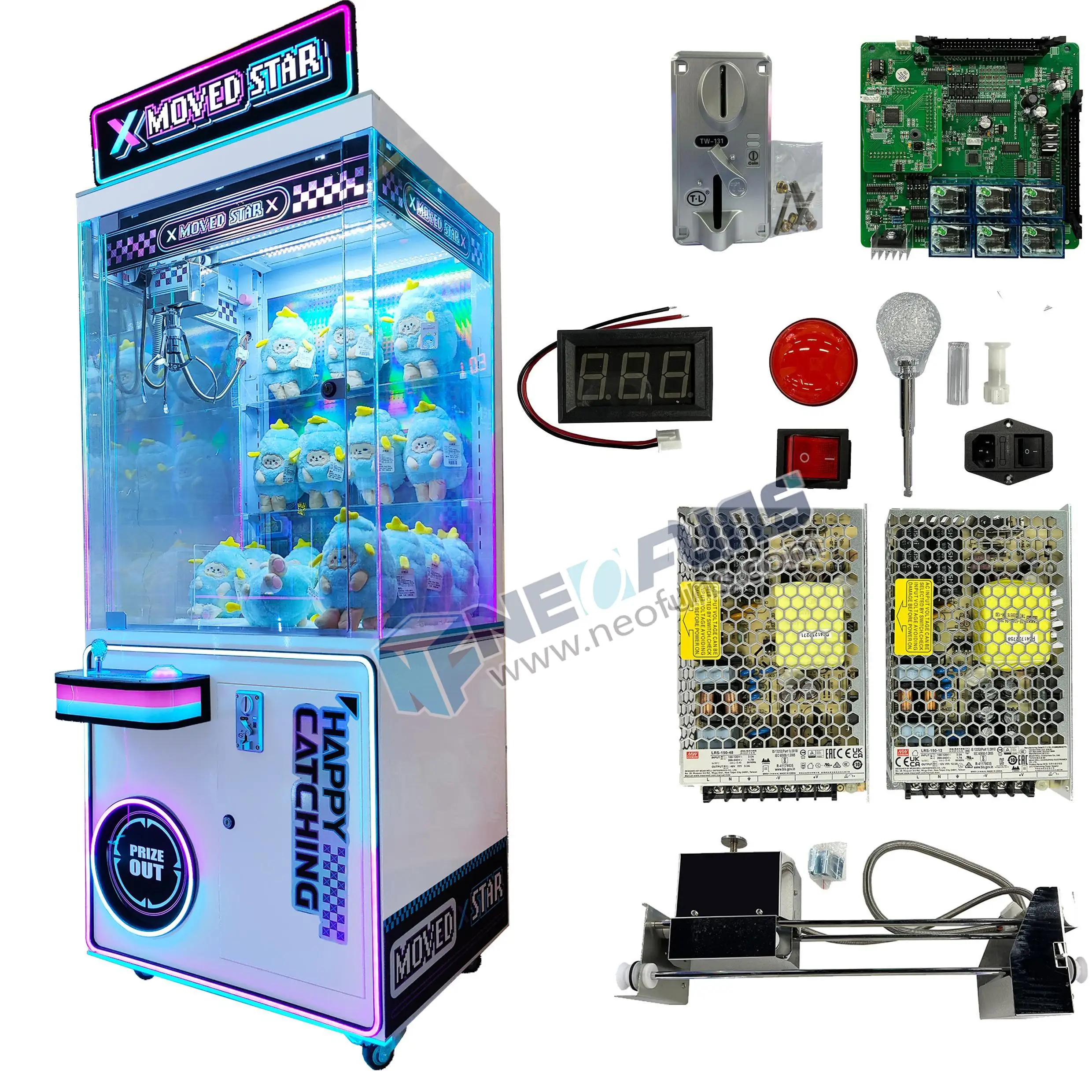 DIY Kit Arcade Prize Gift Crane Game Console Accessories Toy Plush Catcher Doll game board crane claw kits parts