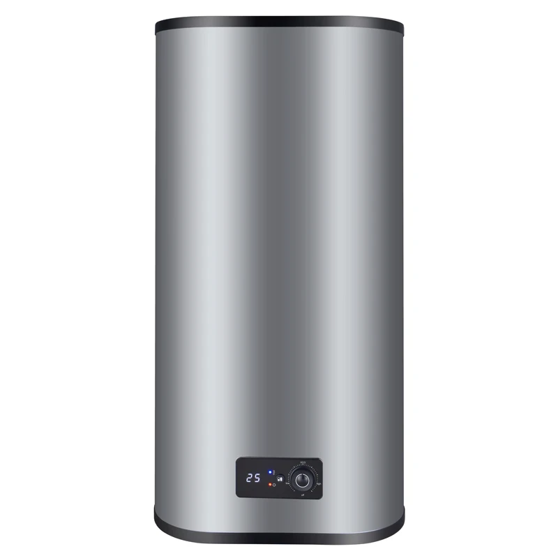 Factory Price Customized Slim Vertical Cylinder Round Flat Enamel Double Tank For Bath Storage Electric Water Heater