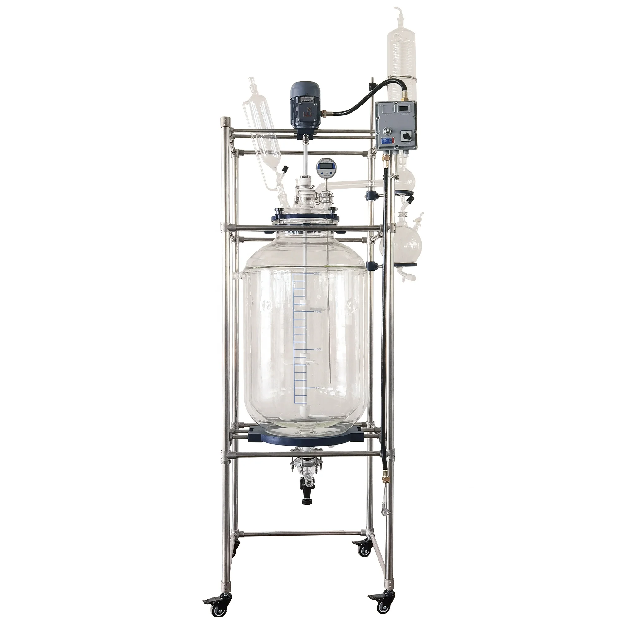 Benchtop Reactors Column Fixed Bed Reactor Glass Jacketed Bioreactor