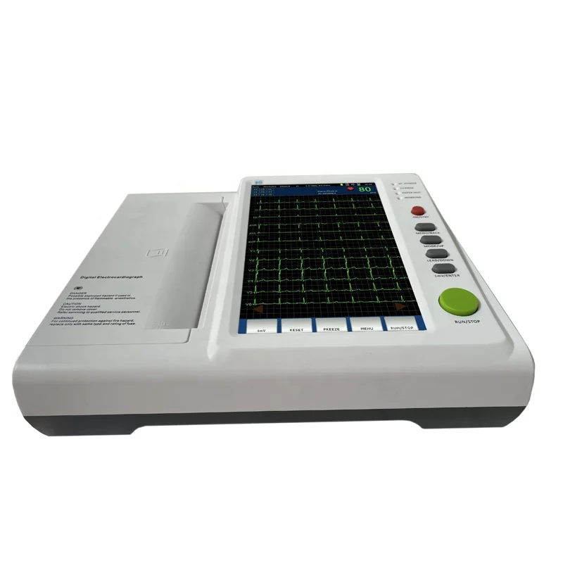 3 6 12 channel digital electrocardiogram electrode 12 lead ecg holter monitor portable electrocardiograph device machine price