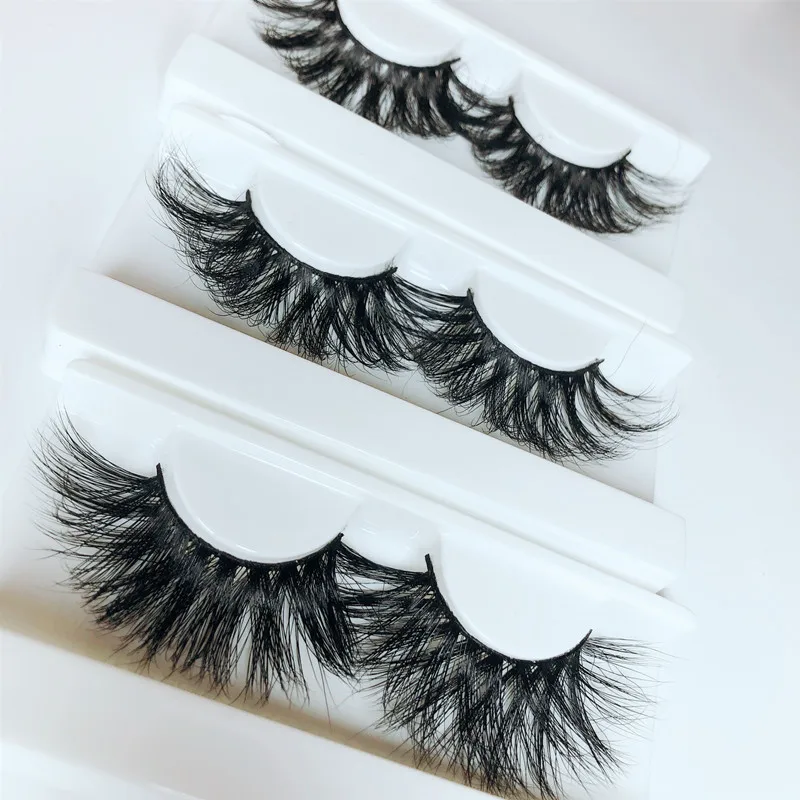 
Real 3D 27mm Faux Mink Eyelashes Private Label Custom Mink Eyelash Extensions Vendor 