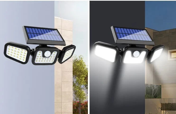 74led high brightness can be rotated product garden hanging package custom solar wall light
