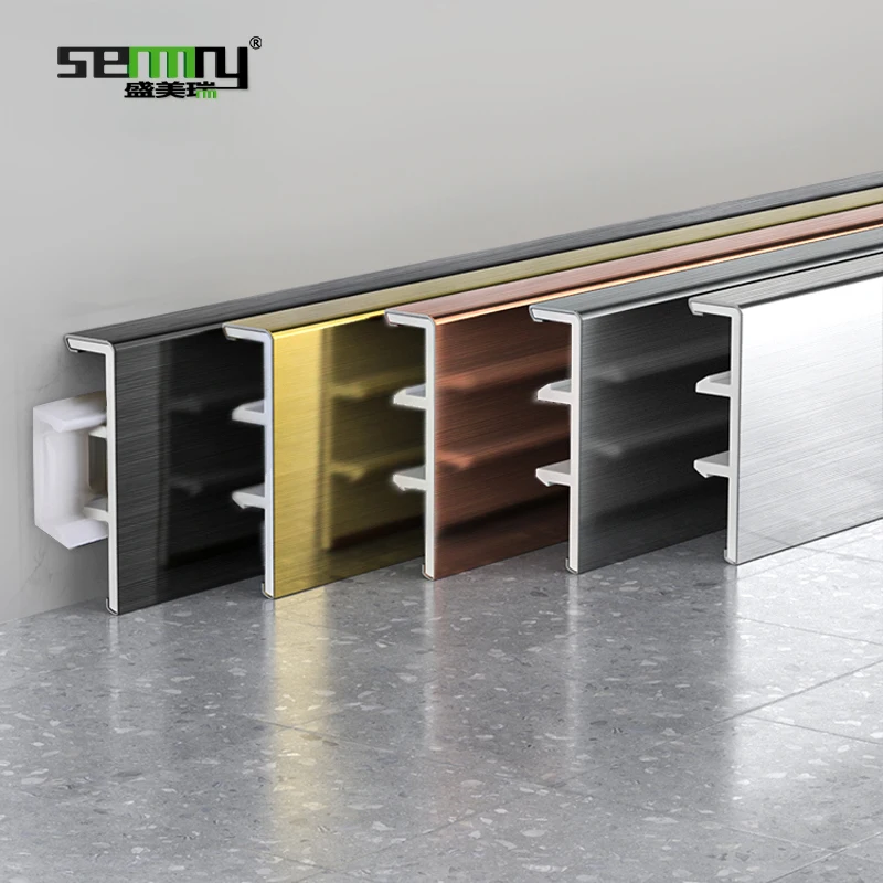 Stainless Steel Skirting Profiles High Quality Baseboard anodizing corner tile trim