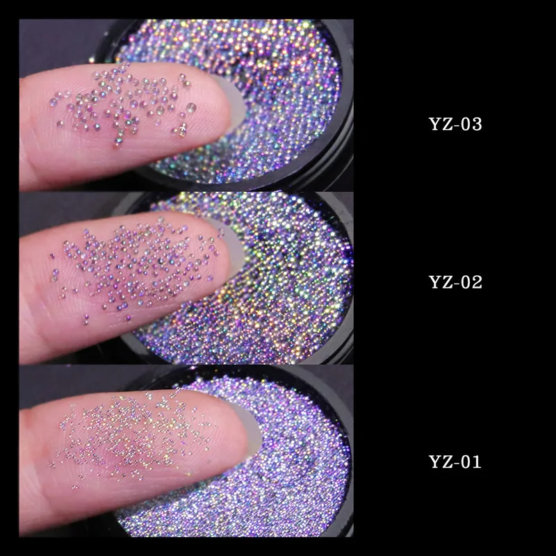 NEW Nail art reflective laser bubble beads new magic fish seed nail decorations flash round beads